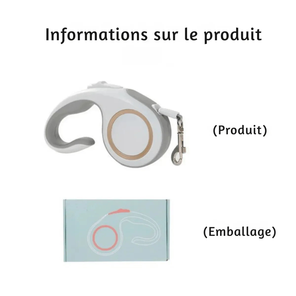 CanicheFlex | Laisse rétractable automatique - Rondor