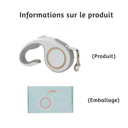 CanicheFlex | Laisse rétractable automatique - Rondor