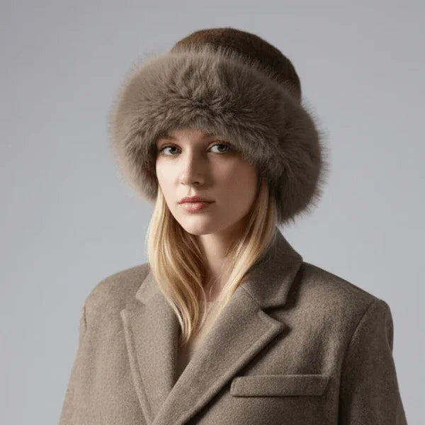 Casquette Chaude en Fourrure Naturelle – Élégance Intemporelle - Rondor