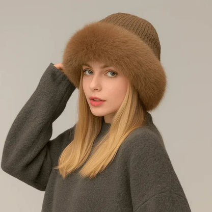 Casquette Chaude en Fourrure Naturelle – Élégance Intemporelle - Rondor