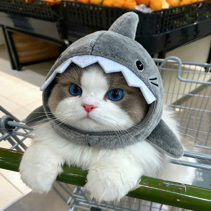 Cat Hat for Shark Plush Costume with Adjustable Chin Strap