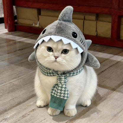 Cat Hat for Shark Plush Costume with Adjustable Chin Strap