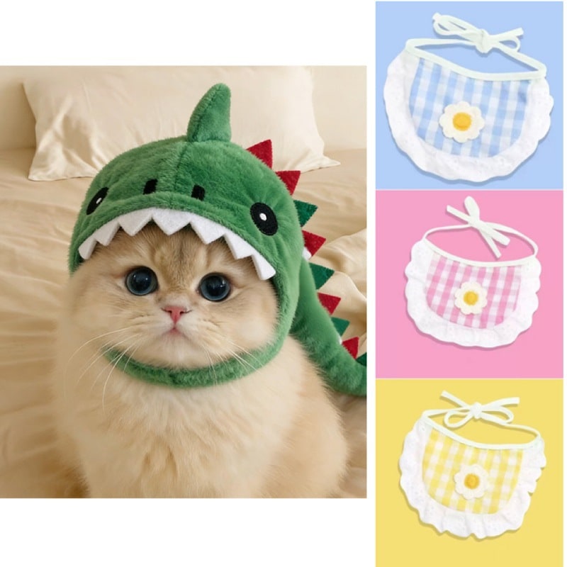 Cat Hat Hooded with Dinosaur Design Interactive Toy Options