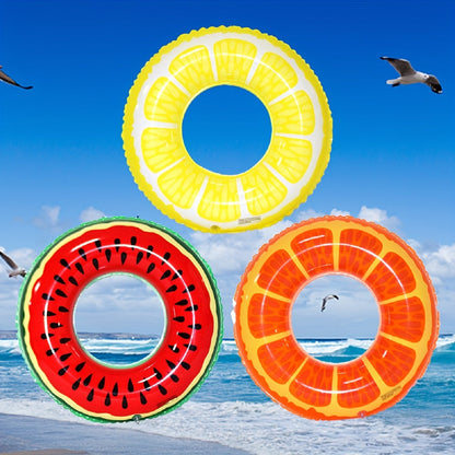 Flotteurs de Piscine Gonflables sur le Thème des Fruits – Ensemble de 3 Anneaux Durables