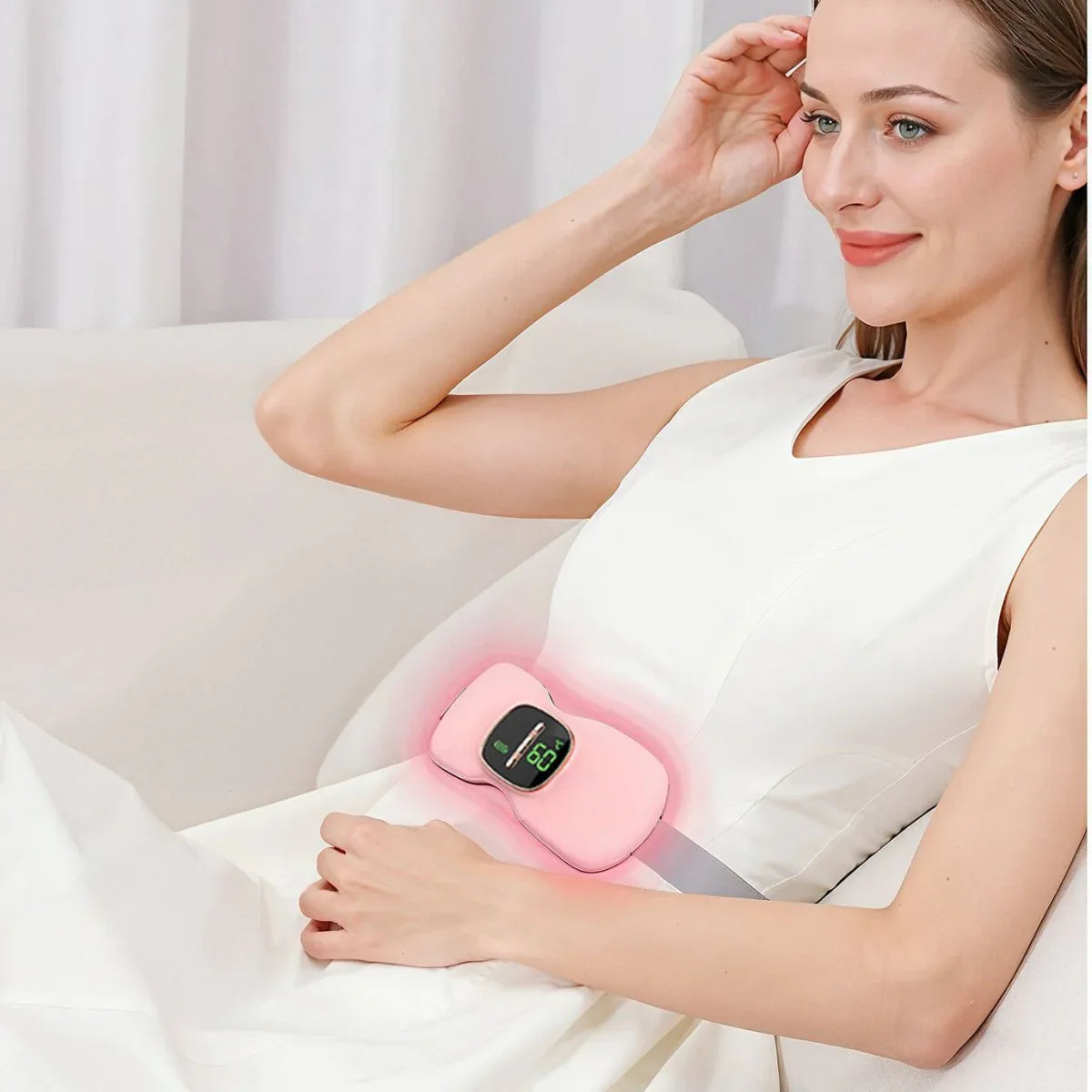 Ceinture chauffante vibrante - anti douleur menstruelles et lombaires - Rondor