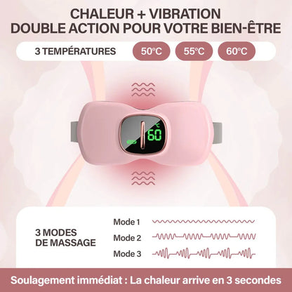 Ceinture chauffante vibrante - anti douleur menstruelles et lombaires - Rondor