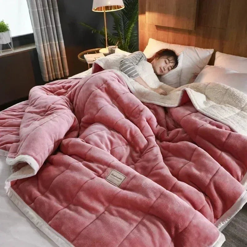 ChaleurDouce - Couverture en Fleece Coral pour l'Automne et l'Hiver - Rondor