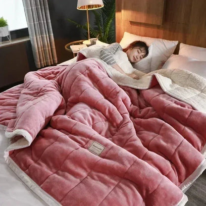 ChaleurDouce - Couverture en Fleece Coral pour l'Automne et l'Hiver - Rondor