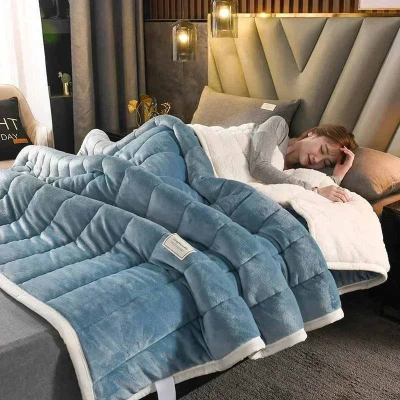 ChaleurDouce - Couverture en Fleece Coral pour l'Automne et l'Hiver - Rondor