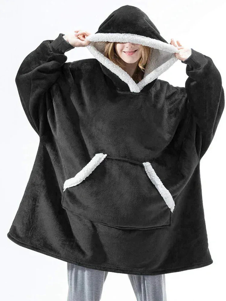 ChaudCocon - Couverture polaire à capuche surdimensionnée pour un confort ultime - Rondor