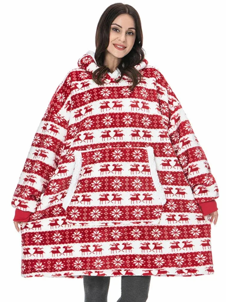 ChaudCocon - Couverture polaire à capuche surdimensionnée pour un confort ultime - Rondor