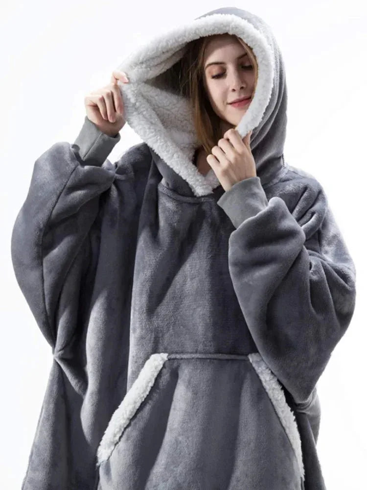 ChaudCocon - Couverture polaire à capuche surdimensionnée pour un confort ultime - Rondor