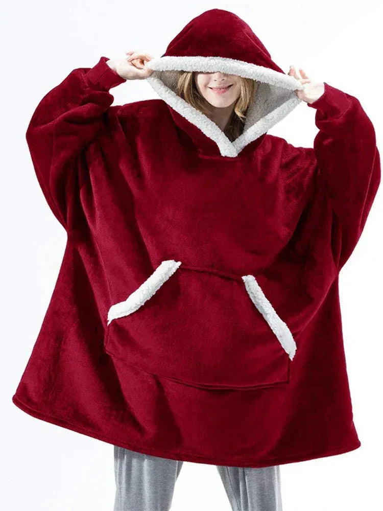 ChaudCocon - Couverture polaire à capuche surdimensionnée pour un confort ultime - Rondor