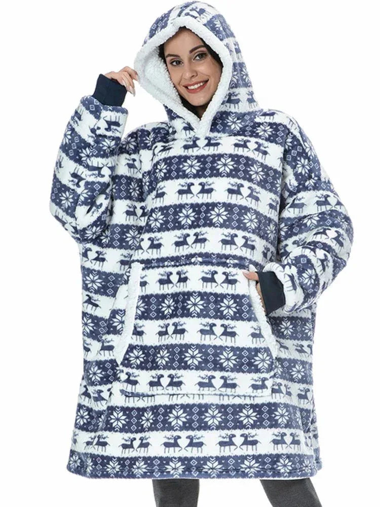 ChaudCocon - Couverture polaire à capuche surdimensionnée pour un confort ultime - Rondor