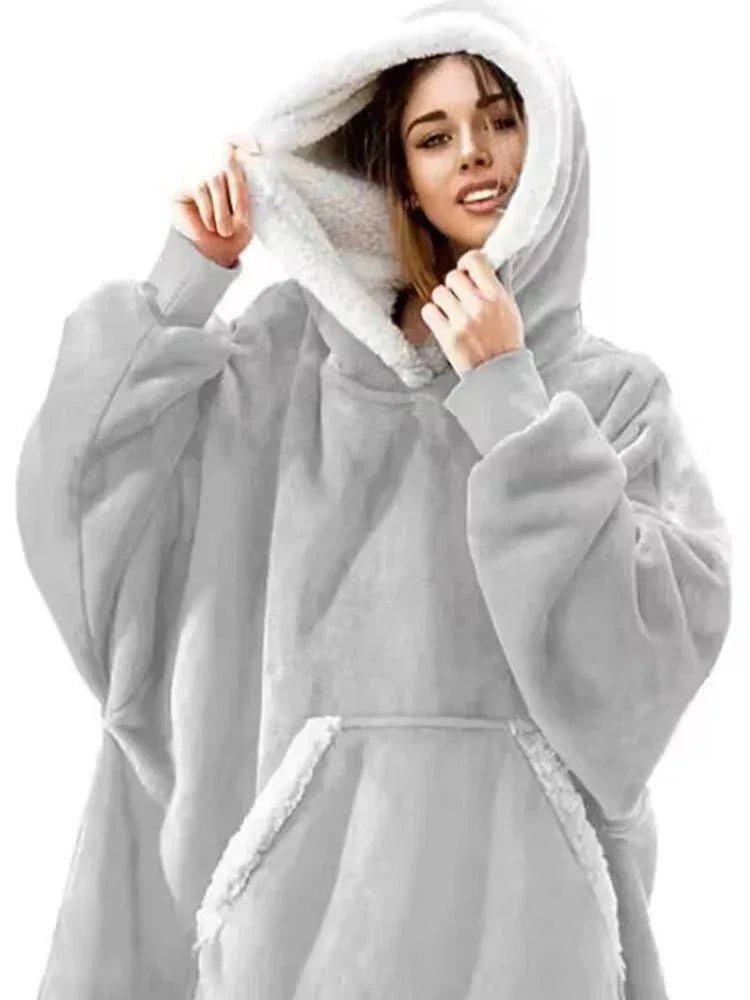 ChaudCocon - Couverture polaire à capuche surdimensionnée pour un confort ultime - Rondor