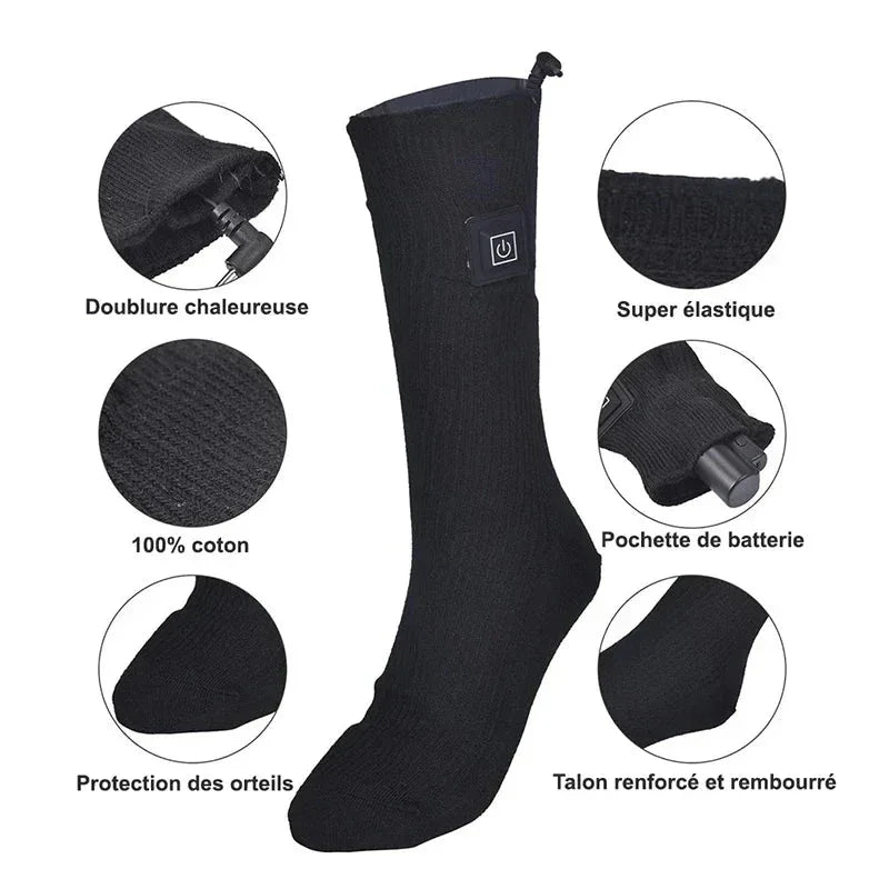 Chaussettes Chauffantes | Chaleur Garantie Jusqu’à - 35°C & Confort Absolu - Rondor