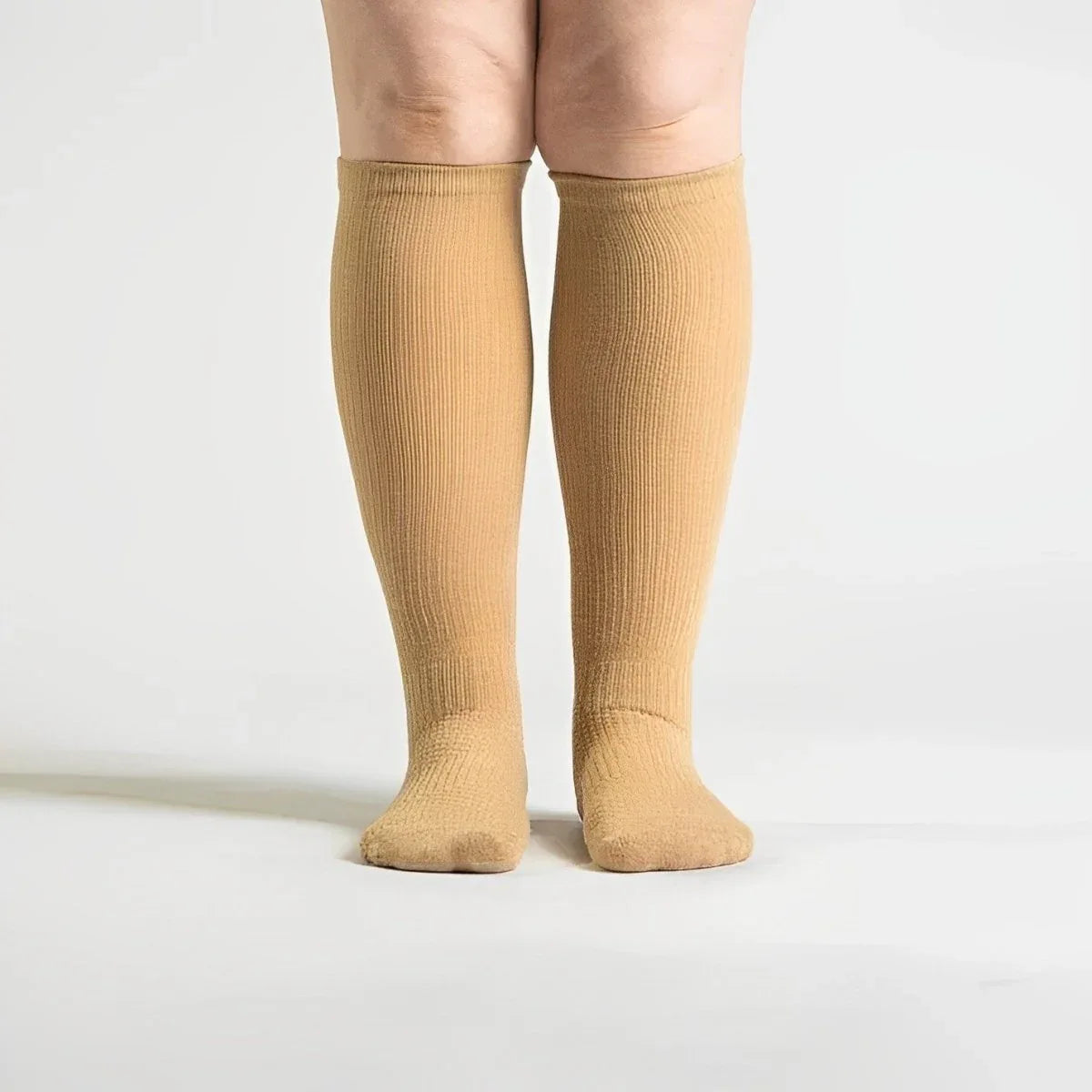 Chaussettes de Compression Sans Couture | Confort & Circulation Optimale – Beige - Rondor