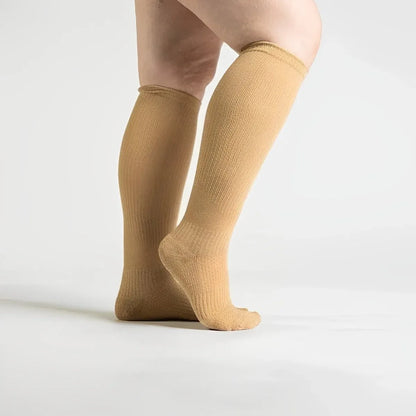 Chaussettes de Compression Sans Couture | Confort & Circulation Optimale – Beige - Rondor