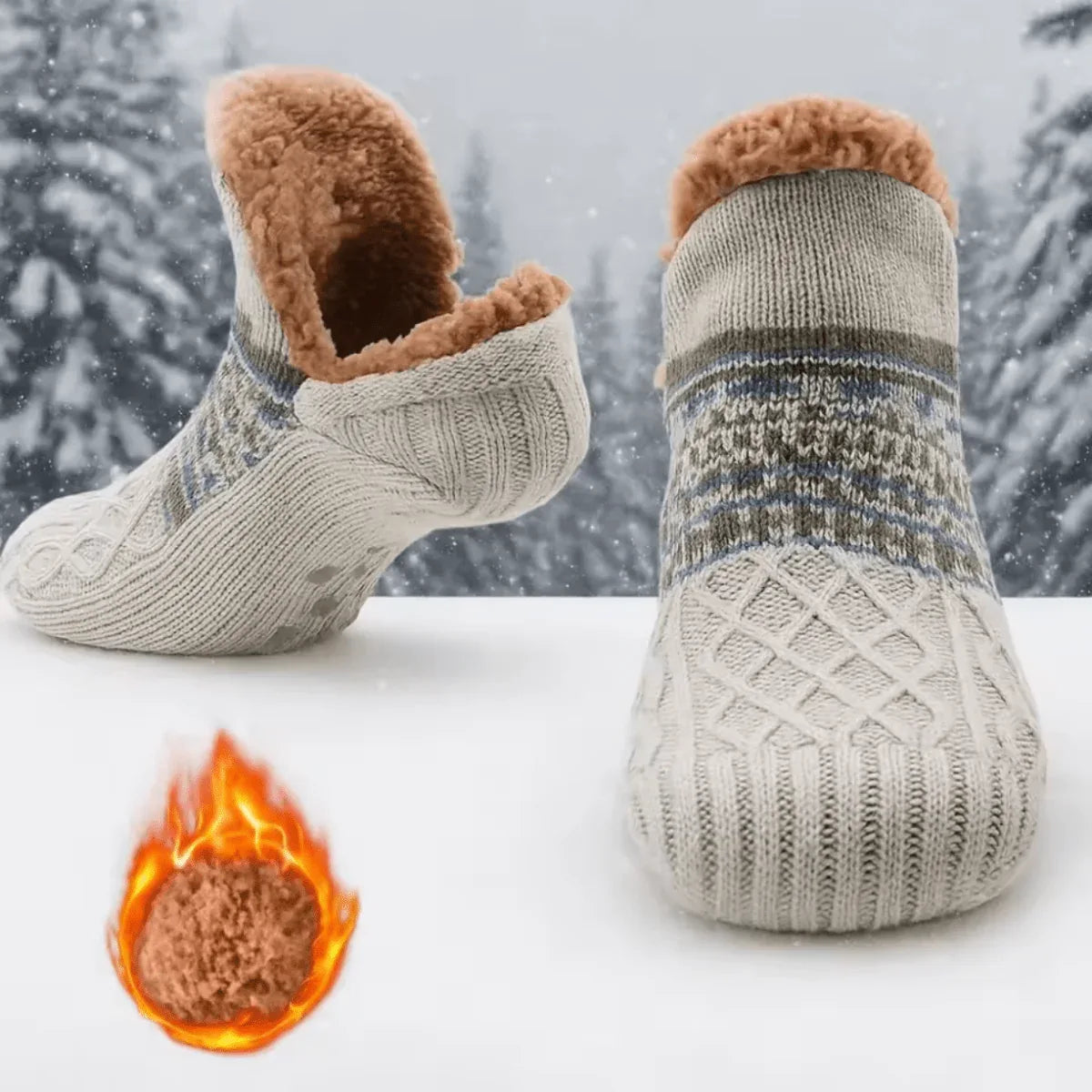 Chaussettes Hiver Doublées Polaire - Rondor