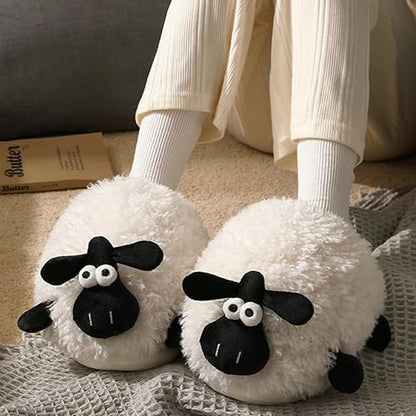 Chausson Mouton Peluche Blanc Adulte - Rondor