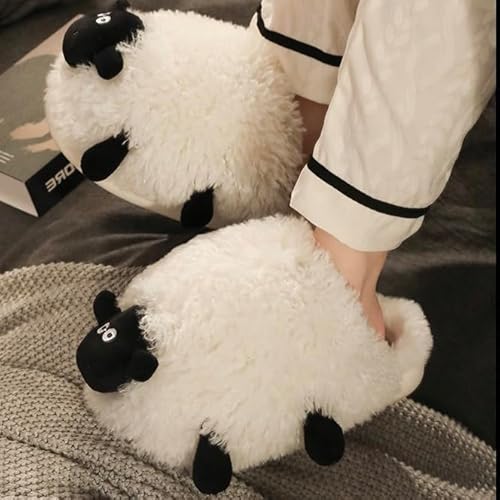 Chausson Mouton Peluche Blanc Adulte - Rondor