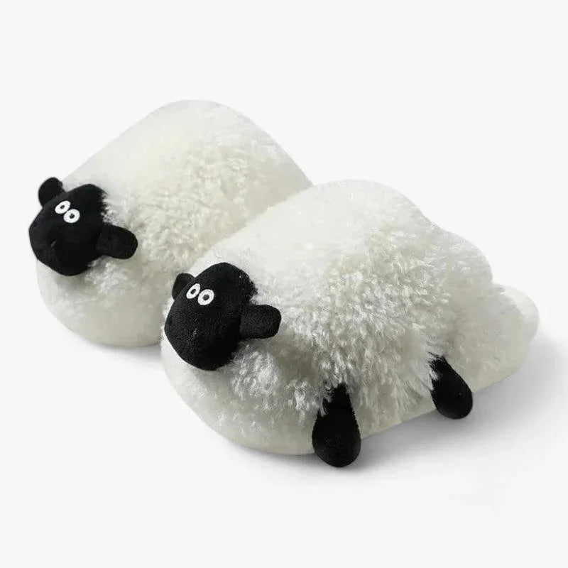 Chausson Mouton Peluche Blanc Adulte - Rondor