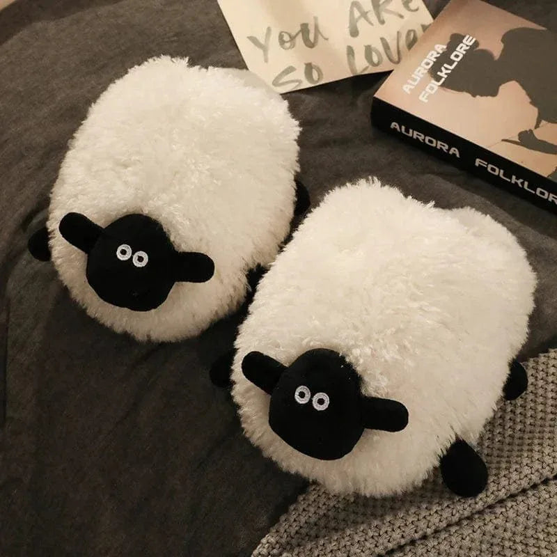 Chausson Mouton Peluche Blanc Adulte - Rondor