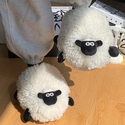 Chausson Mouton Peluche Blanc Adulte - Rondor