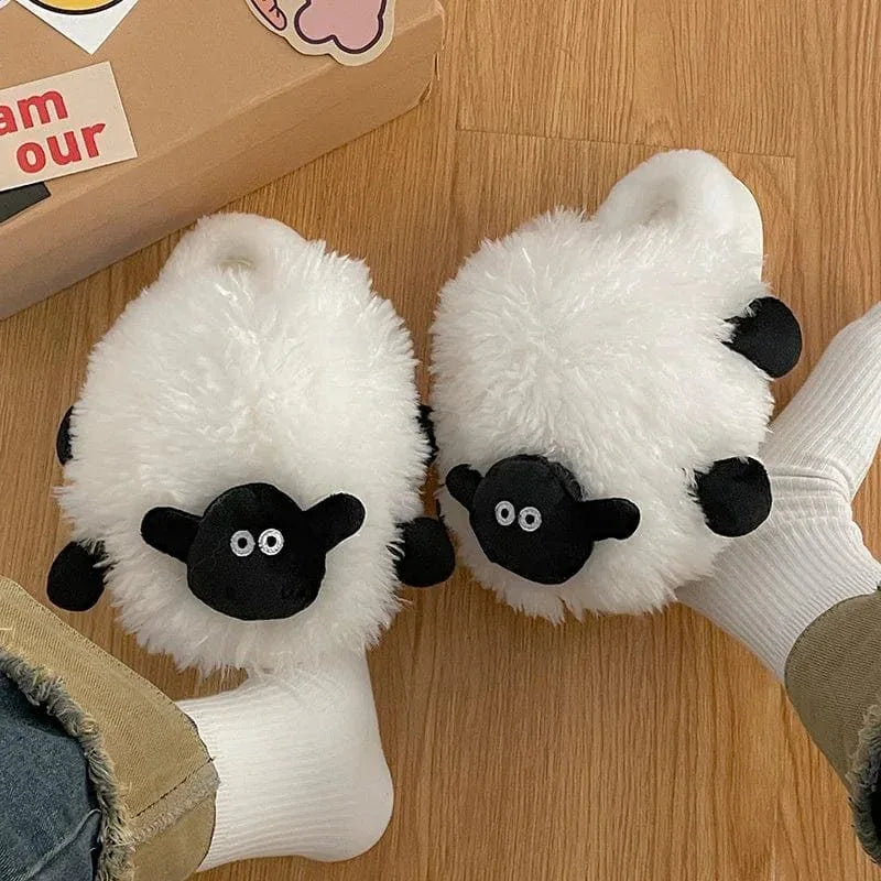 Chausson Mouton Peluche Blanc Adulte - Rondor