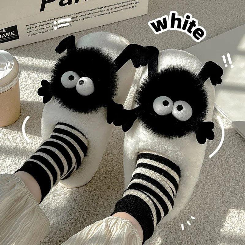 Chausson Peluche Kawaii Monstre Noir - Rondor