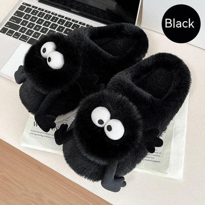Chausson Peluche Kawaii Monstre Noir - Rondor