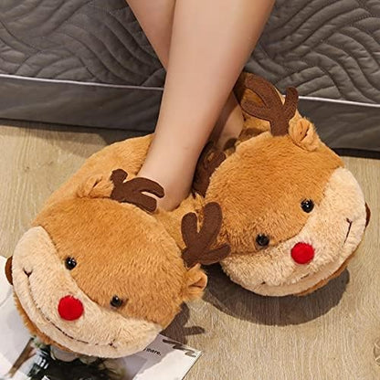 Chausson Renne Peluche Nez Rouge - Rondor