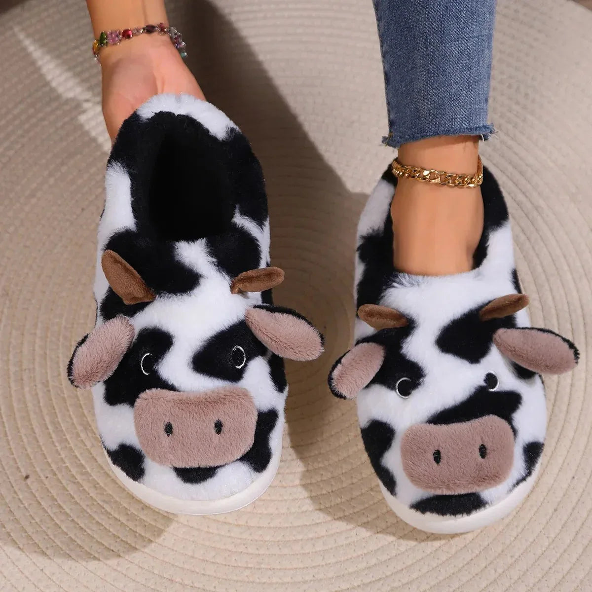 Chausson Vache Fluffy - Rondor