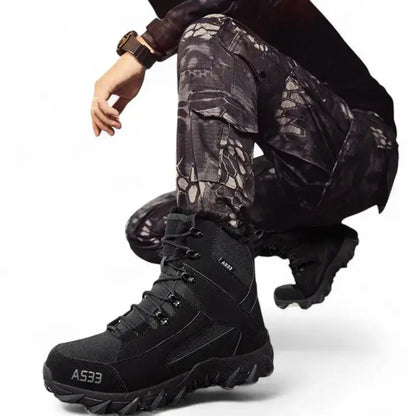 Chaussure homme grand froid à tige haute fourrée