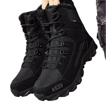 Chaussure homme grand froid à tige haute fourrée