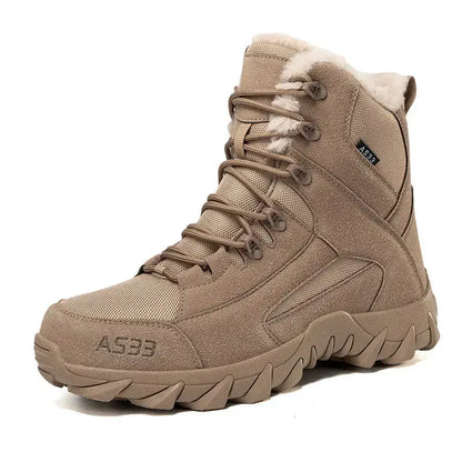 Chaussure homme grand froid à tige haute fourrée