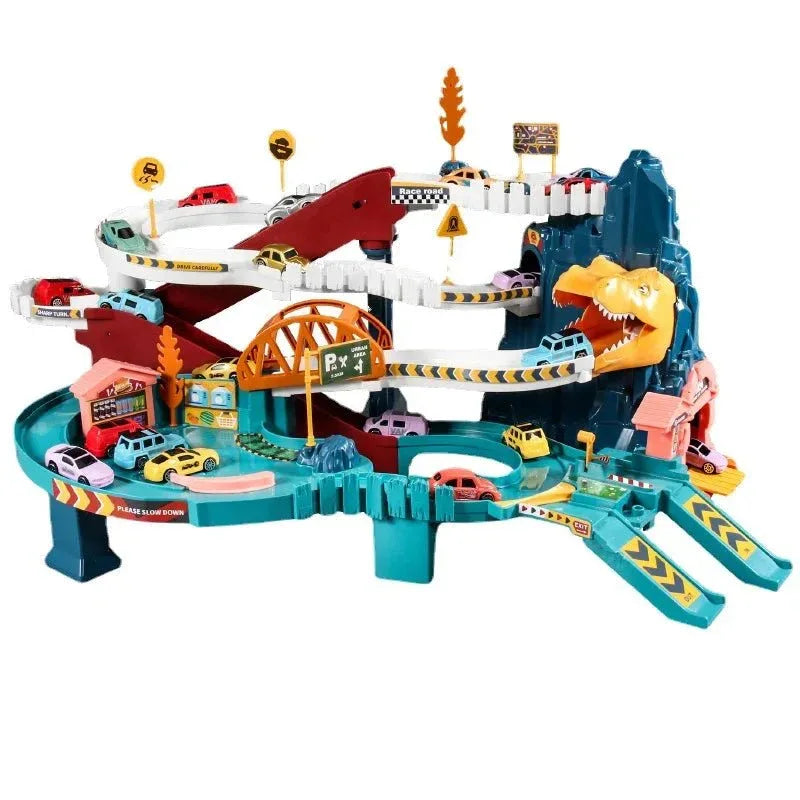 Circuit de Course Puzzle Aventure – Tapis de Jeu de Voiture à Encastrer pour Enfants - Rondor