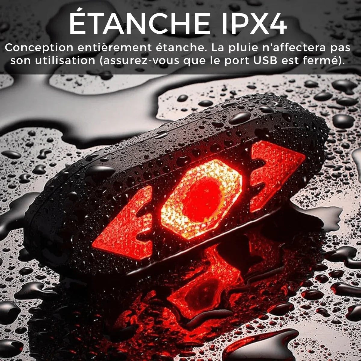 Clignotant Arrière Vélo Haute Visibilité – Rechargeable USB - Rondor