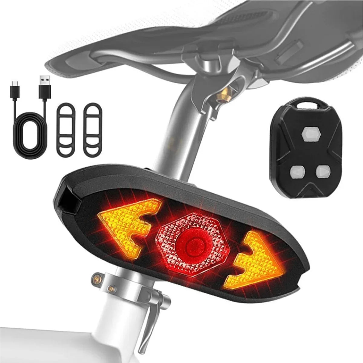 Clignotant Arrière Vélo Haute Visibilité – Rechargeable USB - Rondor