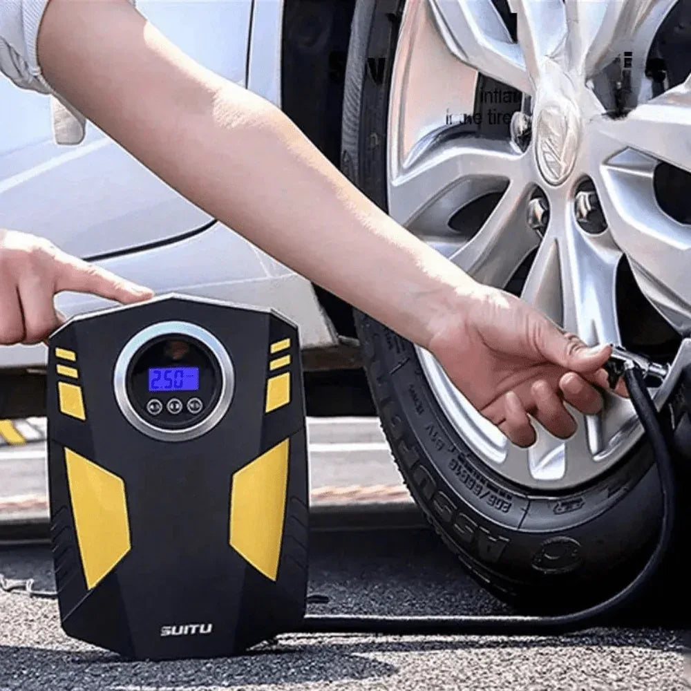 Compresseur à air portable LED – Gonfleur pneus voiture et moto - Rondor
