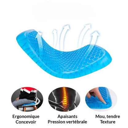Coussin de siège respirant en accent d'abeille - Rondor