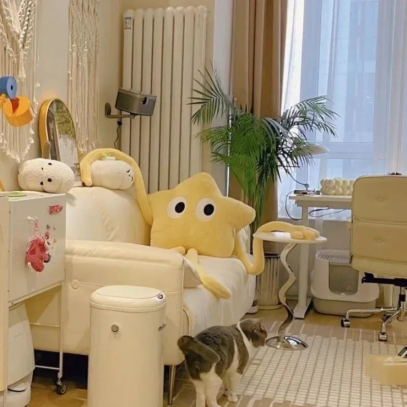 Coussin Peluche Géant en Forme d’Étoile – Confort Décoratif Doux - Rondor