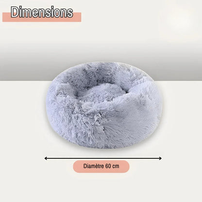 Coussin pour Chien et Chat - En forme Donut Rond, Apaisant, Déhoussable et Lavable | JuJuDonutDelight™ - Rondor