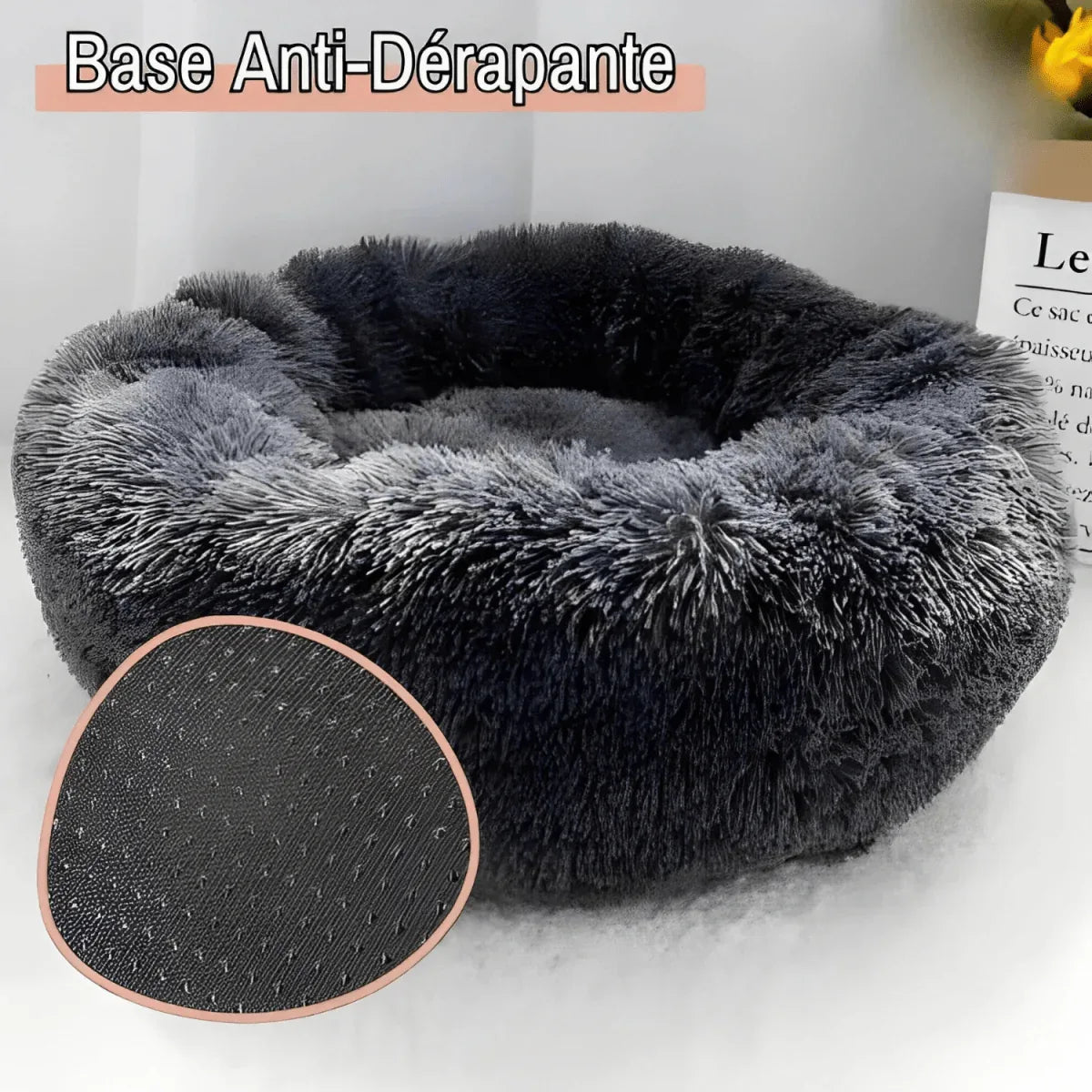 Coussin pour Chien et Chat - En forme Donut Rond, Apaisant, Déhoussable et Lavable | JuJuDonutDelight™ - Rondor