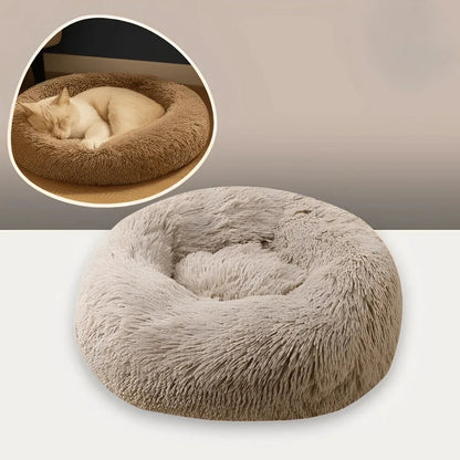 Coussin pour Chien et Chat - En forme Donut Rond, Apaisant, Déhoussable et Lavable | JuJuDonutDelight™ - Rondor