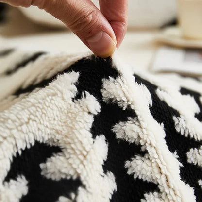 Couvre - canapé en peluche - Couverture extra épaisse et antidérapante avec bords élastiques pour l'automne et l'hiver - Rondor