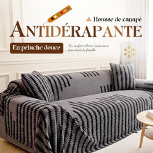 Couvre - canapé en peluche - Couverture extra épaisse et antidérapante avec bords élastiques pour l'automne et l'hiver - Rondor