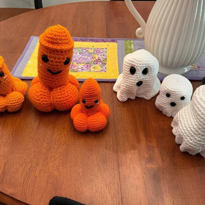 Crochet Halloween Gag Plush with Removable Ghost Cover