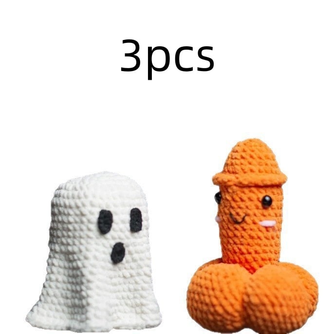 Crochet Halloween Gag Plush with Removable Ghost Cover
