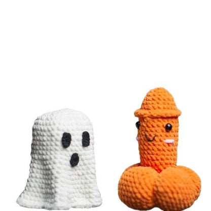 Crochet Halloween Gag Plush with Removable Ghost Cover
